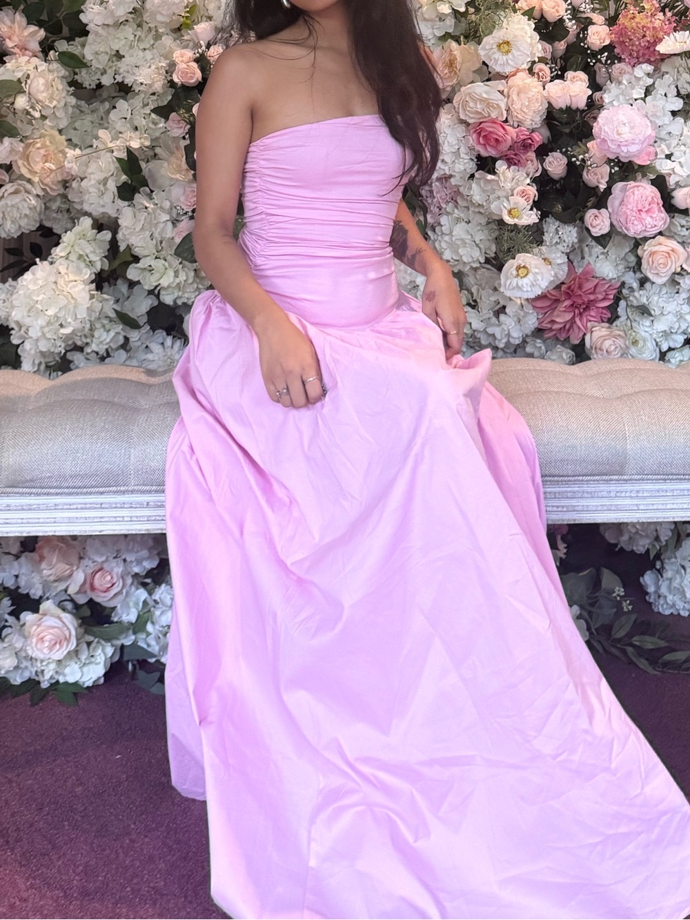 Peppermayo Strapless Maxi Dress in Light Pink - Picture 3 of 3